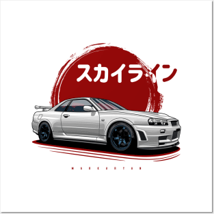 Skyline GTR R34 Posters and Art